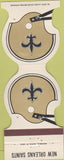 Matchbook Cover - New Orleans Saints Stadium Bar College Station TX