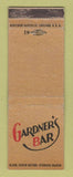 Matchbook Cover - Gardners' Bar Bay City MI WORN