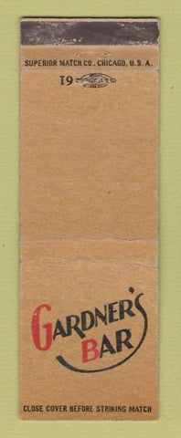 Matchbook Cover - Gardners' Bar Bay City MI WORN