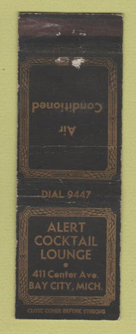 Matchbook Cover - Alert Cocktail Lounge Bay City MI WORN