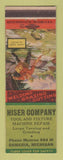 Matchbook Cover - Hiser Tool Fixture Machine Repair Samaria MI