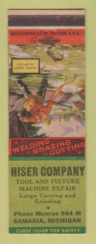 Matchbook Cover - Hiser Tool Fixture Machine Repair Samaria MI