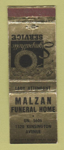 Matchbook Cover - Malzan Funeral Home Grosse Pointe? MI WEAR