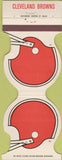 Matchbook Cover - Cleveland Browns Stadium Bar College Station TX