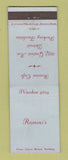Matchbook Cover - Rossini's Cafe Detroit MI