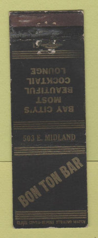 Matchbook Cover - Bon Ton Bar Bay City MI WORN