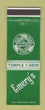 Matchbook Cover - Emery's Office Supply Detroit MI Printers