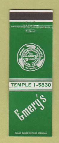Matchbook Cover - Emery's Office Supply Detroit MI Printers