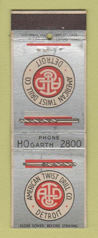 Matchbook Cover - American Twist Drill Company Detroit MI