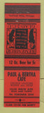 Matchbook Cover - Paul & Bertha Cafe Detroit MI