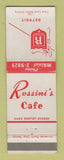 Matchbook Cover - Rossini's Cafe Detroit MI WEAR