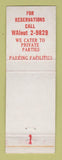 Matchbook Cover - Rossini's Cafe Detroit MI WEAR
