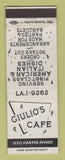 Matchbook Cover - Giulio's Cafe Detroit MI