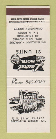 Matchbook Cover - Laurel Motel Bowling Green KY