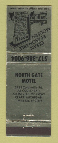 Matchbook Cover - North Gate Motel Clare MI
