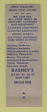 Matchbook Cover - Barney's Army Store St Louis MO