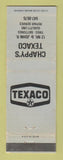 Matchbook Cover - Chappy's Texaco oil gas  WORN