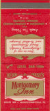 Matchbook Cover - Montgomery Inn Restaurant Montgomeryville PA 30 Strike
