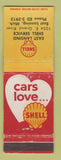 Matchbook Cover - Shell oil gas East Lansing MI WORN