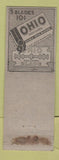 Matchbook Cover - Ohio Blue Label Razor Blades