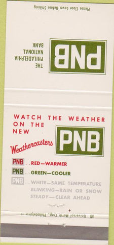 Matchbook Cover - Philadelphia National Bank PA 30 Strike