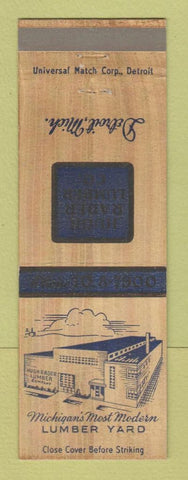 Matchbook Cover - Hugh Rader Lumber Detroit MI