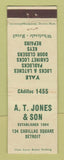 Matchbook Cover - AT Jones Son Yale Locks Detroit MI