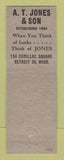 Matchbook Cover - AT Jones Son Yale Locks Detroit MI