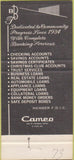 Matchbook Cover - Brookville Bank  and  Trust Summerville PA 30 Strike