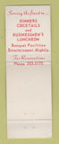Matchbook Cover - The Red Cedars Southfield MI