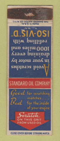 Matchbook Cover - Standard oil gas Iso Vis D WORN