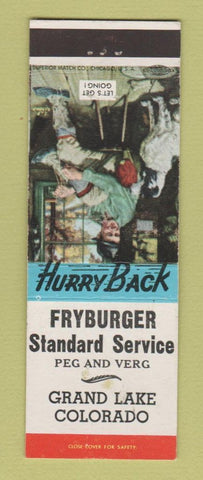 Matchbook Cover - Fryburger Standard Oil gas Grand Lake Colorado