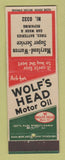 Matchbook Cover - Wolf's Head oil gas Maryland Warren Detroit? MI