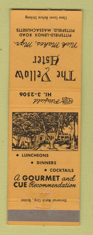 Matchbook Cover - The Yellow Aster Pittsfield MA restaurant