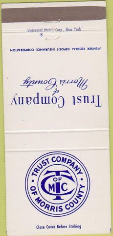 Matchbook Cover - Trust Company of Morris County Madison WI 30 Strike