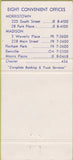 Matchbook Cover - Trust Company of Morris County Madison WI 30 Strike