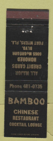 Matchbook Cover - Bamboo Chinese Restaurant Fort Myers FL WEAR