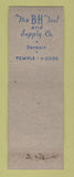 Matchbook Cover - BH Tool Supply Detroit MI