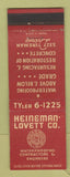Matchbook Cover - Heineman Lovett Waterproofing Detroit MI