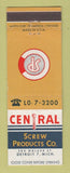 Matchbook Cover - Central Screw Products Detroit MI