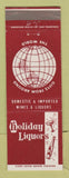 Matchbook Cover - Holiday Liquors Walnut Creek CA