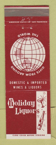 Matchbook Cover - Holiday Liquors Walnut Creek CA
