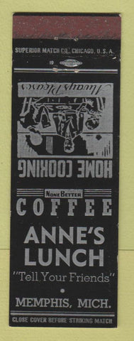 Matchbook Cover - Anne's Lunch Memphis MI