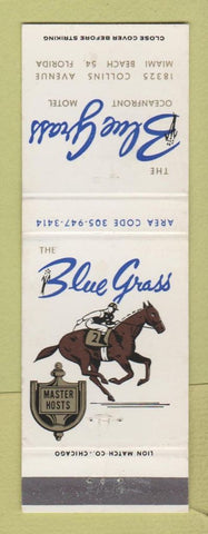 Matchbook Cover - Blue Grass Motel Miami Beach FL Master Hosts