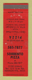 Matchbook Cover - Sorrento Pizza Madison Heights MI WORN