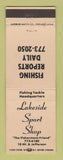 Matchbook Cover - Lakeside Sport Shop Detroit? MI