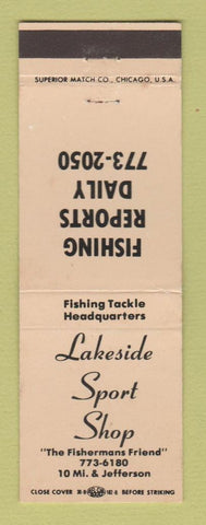 Matchbook Cover - Lakeside Sport Shop Detroit? MI