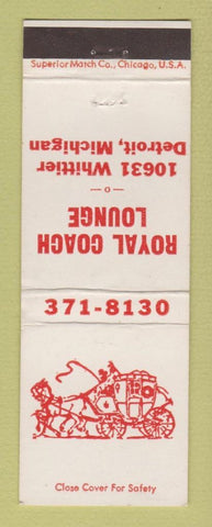 Matchbook Cover - Royal Coach Lounge Detroit MI