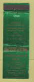 Matchbook Cover - Greendale Inn St Clair Shores MI WEAR