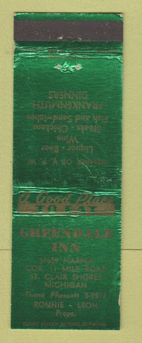 Matchbook Cover - Greendale Inn St Clair Shores MI WEAR